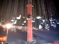 中国の祭りで恐ろしい事故がおきた（動画）空中ブランコの支柱が突然落ちて9人重軽傷。