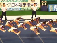 チアリーディング日本選手権での危険な落下事故。梅花女子。