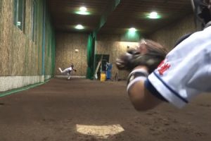 軟式野球日本最速153キロの投球練習がヤバい。吉岡慎平投手ブルペン投球