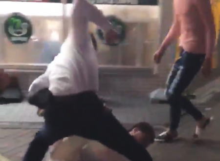 名古屋駅で撮影されたDQN同士の  フルボッコ喧嘩の映像がヤバい