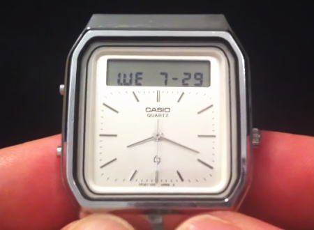 カシオの1984年製タッチスクリーン電卓付き腕時計Casio AT-552がカッコイイ！