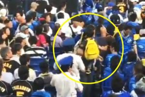 プロ野球観戦トラブルで子供を投げつけたパパさんの動画が炎上中。阪神DeNA戦にて。