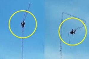 恐怖の解体映像。細くて高いアンテナ塔の解体作業をしていた二人の作業員が・・・。