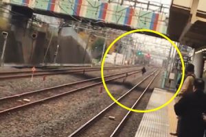 JR東浦和駅で痴漢容疑の男が線路に降りて逃走。その動画像がいくつも撮られる。