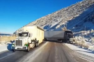 凍結路は危険がいっぱいすぎる動画がオレゴン州で撮影されるｗｗｗファック何回言うのｗｗｗ