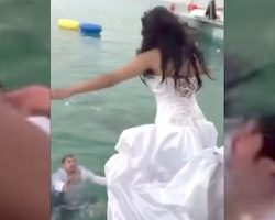 【動画】結婚式という人生最高の瞬間に人生が終わりかけた新婦の動画。