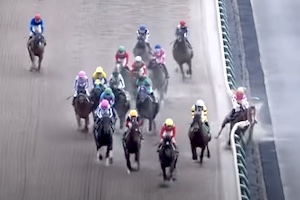 【動画】ピンクカメハメハ急死。レース中に柵に衝突し騎手が場外に投げ出される事故。