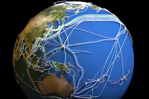 【動画】世界中の海に張り巡らされた海底ケーブルを可視化した3Dマップがこちら。