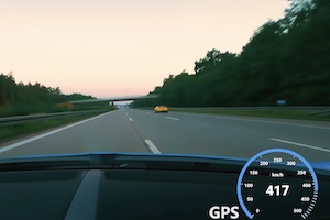 【動画】ドイツアウトバーンで417km/hを記録したブガッティ・シロンのオンボード。