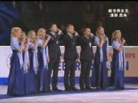 表彰式で日本の国歌「君が代」を合唱してくれるスウェーデン人グループ