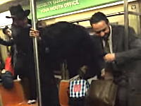 地下鉄の車内がたった一匹のネズミで大パニックに。なんかちょっとワロタ動画。