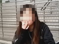 これは補導の予感がします。平野区の女子中学生が喫煙動画をネットにアップする。