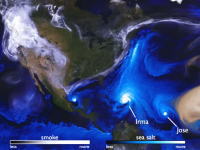 NASAのスーパーコンピューターが計算したハリケーンが発生する仕組みのアニメーションが興味深い。