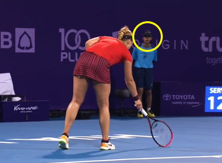 テニスのタイオープンで選手を超驚かせたボールガールの動画が話題にｗｗｗ