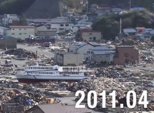 東日本大震災から8年、被災地復興の移り変わりを定点撮影した映像。