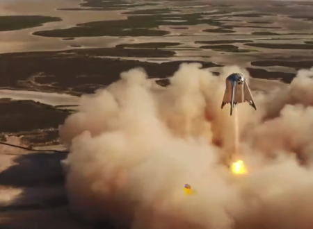 【宇宙】スペースXが火星飛行に向けた宇宙船試験機スターホッパーのテスト飛行を成功させる。