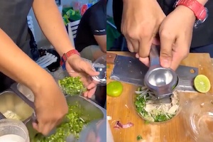 【動画】タイの屋台で売られていた活海老のサラダが人気に。