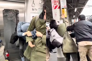 【東京】撮り鉄さん電車内で乱闘騒ぎを起こして非常停止ボタンを押してしまう。