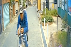 これはチャリカス。停車中の車に当て逃げした自転車野郎の動画が拡散希望中。