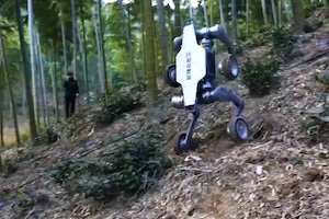 【動画】中国の全地形4足輪ロボット「山猫」の動きがやばい。