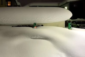 【動画】 会津若松のコインパーキング、大雪でバグってしまう（ノ∇`）