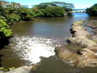 今まで下流に流れていた川が突然逆流しだす映像