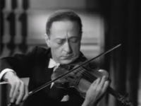 映画の中でチャイコフスキーのヴァイオリン協奏曲を演奏するヤッシャ・ハイフェッツ