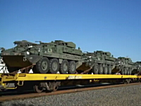 貨物列車に軍用車両がいーっぱい！なグングン動画。軍事・武器・兵器ネタ