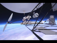 飛行船で成層圏に到達したった動画。青い地球を優雅に眺めながら飛行