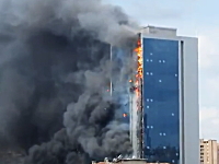 トルコで起きた高層ビル火災の映像がヤバい。42階建てのビルが燃えている